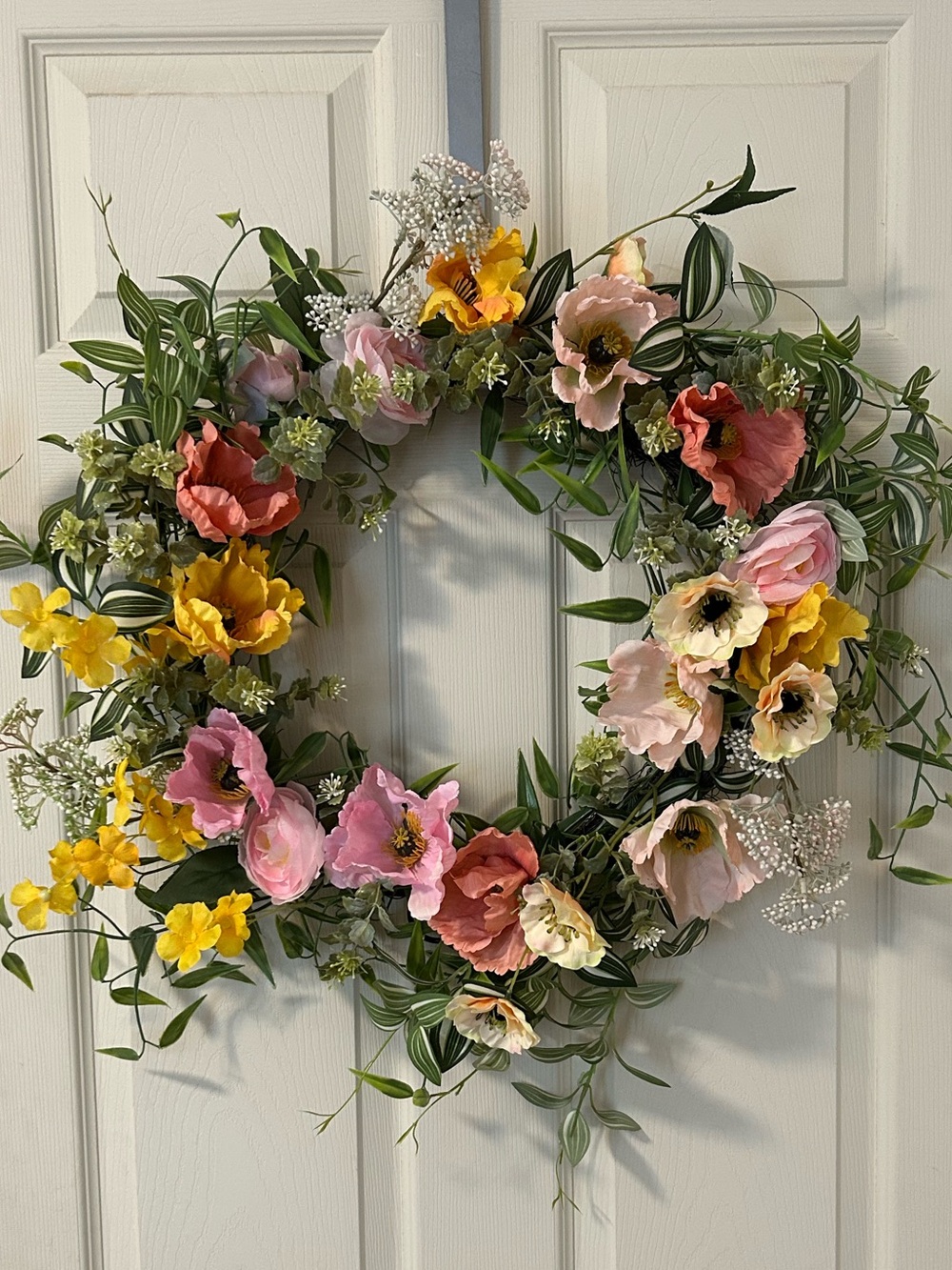 Beautiful Artificial Flowers Floral Wreath Doorway Entrance Decor 22”
